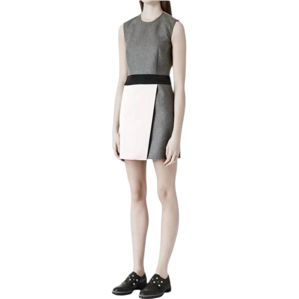 Alexander McQueen‎ McQ Paneled Mini Dress Wool Satin NWT Sz IT 42 US 6